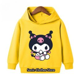 Sweatshirt Kids Kuromi Hoodie Manga Japanese Anime Children Kuromi Sweatshirt Kids Clothes Tops Boys Girls Tee Baby Hoodies