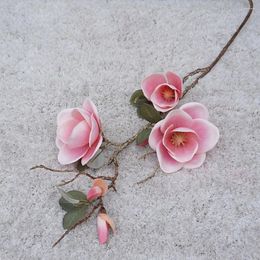 Decorative Flowers Els Floral Art Home Decoration Gifts Pography Props Artificial Flower Magnolia Party Accessory Fake