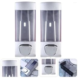 Liquid Soap Dispenser 2 Pcs Pressed Container Bathroom Shampoo Containers Wall Mounted Lotion Hanging