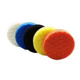 5 Pcs 3/4/5/6/7 Inch Compound Buffing Polishing Pads Cutting Sponge Pads Kit for Car Buffer Polisher Compounding and Waxing