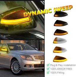2x LED Turn Signal Lights for Mercedes-Benz W639 W204 S204 W164 Vito Bus Viano Car Side Wing Rearview Mirror Blinker Indicator