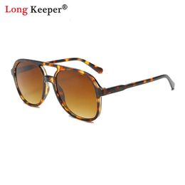 Oval Sunglasses Women Men Fashion Pilot Double Beam Frame Leopard Sun Glasses Brand Designer Driving Night Vision Sports Shades 240326