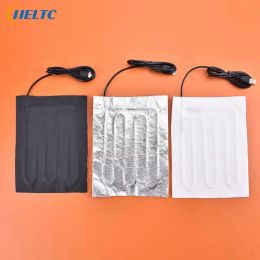 1PCS USB Heater Electric Heating Pad Thermal Clothes Pad Heater Outdoor Mobile Heated DC Adapter Heating Pads Heat Mat 5v