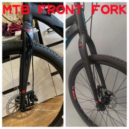 ZEROING MTB Bike Front Fork M5 Disc Brake 26 27.5 29inch Mountain Bicycle Fork 7005 Aluminium Alloy Straight Tube 28.6mm A-pillar