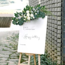 Decorative Flowers Artificial Lintel Flower Wall Decoration Door Outdoor Wedding Fake Welcome Card Arch