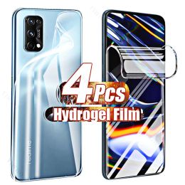 For OPPO Realme 7 Pro Screen Protectos for Realme 7i 7 Global 10 Pro Plus 5G 7 I Hydrogel Film Front Back Case Not Glass 4-1PCS