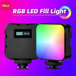 Connectors Mila Portable Video Light Rgb Sunset Led Lamp for Photography Colourful Vlog Mini Fill Light for Smartphone Dslr Slr Camera