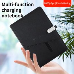 Notepads Reusable Front Pocket Smart Book 16GB Flash Drive Wireless Charging Power Bank Notebook with Wrinting Pad