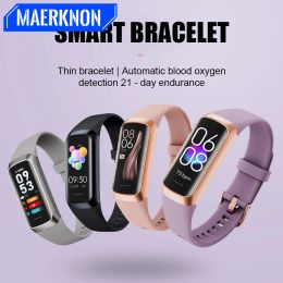Wristbands Smart Watch Fashion Women Smartwatch Heart Rate Blood Pressure Wartch Waterproof Connected Smart Bracelet Sport Fitness Tracker