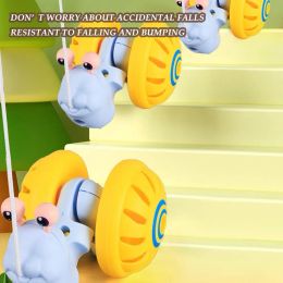 Rope Walk Along Snail Pull Toy Self-Assembly Baby Hand-pulling Rope Snail Cartoons Cute Pet Car For Kids Baby Exercise Walk