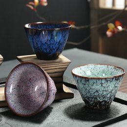 Cups Saucers Home Creative 150ML China Kiln Change Ceramic Kongfu Tea Cup Decoration YHJ021302