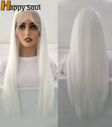 Bombenschalen Schneewittchen 13x4 synthetisches Haar vordere Spitzenperücke glühlos hitzebeständiges Glas Haar natürlicher Haaransatz freie teilende Frauen brasilianisches Haar synthetisches Haar