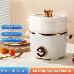 Multicookers 220V Electric Cooking Pot 2 Layers Nonstick Household Rice Cooker Frying Pot with Steamer Hot Pot Multi Cookers