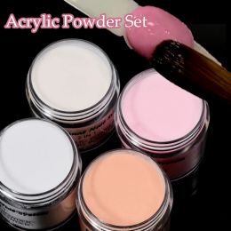 Liquids 4Colors Profession Nail Acrylic Powder Set Pink/White/Clear/Natural Crystal Powder DIY Extension/Dip/Engraving Manicure Powder