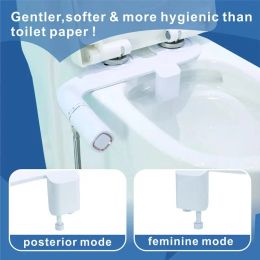 SHX Toilet Bidet Ultra-Slim Bidet Toilet Seat Attachment With Brass Inlet Adjustable Water Pressure Bathroom Hygienic Shower