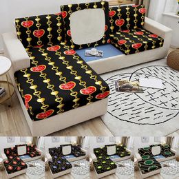 Chair Covers 3D Print Sofa Seat Cover Gold Chain Pattern Elastic Slipcover Stretch Cushion Furniture Protector For Loveseat