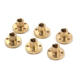T8 Lead Screw Nut Flange Brass Nut Pitch 1mm/2mm Lead1/2/4/8/10/12mm/14 mm Trapezoidal Lead Screw Nut For CNC 3D Printer Parts