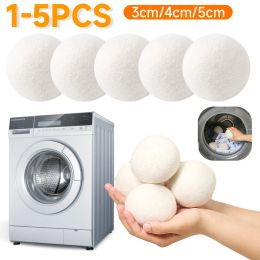 1-5pcs Fleece Dry Kit Ball Reusable Wool Dryer Balls Softener Laundry Washing Machine Accessories Home Washing 3/4/5cm