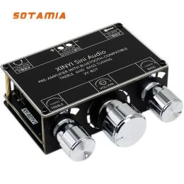 Amplifier SOTAMIA Bluetooth 5.1 Dual NE5532 Preamplifier Tone Board Tweeter Bass Tone Control Home Theatre Audio Preamp Support Sinilink