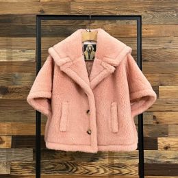 Top Quality Max Teddy Coat for Women, 62% Alpaca 24% Wool 12% Silk, 2023 New Winter Teddy Cloak Short Coat, Fur Coat for Women
