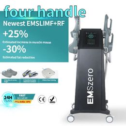 Best Selling EMS Electromagnetic Body Slimming Focused Beautiful Muscle Build 4 Handles Radio Frecuency Emszero Machine