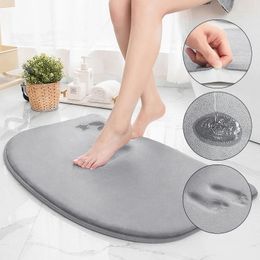 Bath Mats Memory Foam Mat Absorbent Bathroom Rugs Non-slip Carpet Rug Soft Foot Pads Quick Drying Bathtub Side