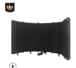Equipment Adjustable 5 Panel Microphone Isolation Shield Foldable Studio Recording Mic Filter Vocal Booth Acoustic Foam for Recording