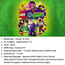 LEGO DC Super Villains Nintendo Switch Game Deals for Nintendo Switch OLED Switch Lite Switch Game Card Physical