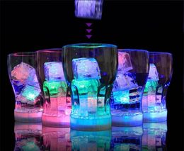 LED Ice Cubes Glowing Night Lights Party Rose Diamond Heart Shape Flash Light Luminous Neon Wedding Festival Christmas Bar Wine Gl6763557