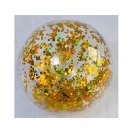 Inflatable Glitter Beach Ball Summer Water Ball Sequin Beach Balls for Summer Beach Swimming Pool Party Toys with Air Pump