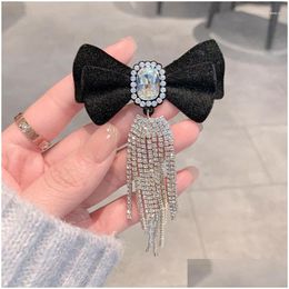 Hair Clips Barrettes Girl Korean Style Clip Rhinestone Vintage Long Tassel Lady Hairwear Accessories Gifts Drop Delivery Jewellery Hairj Dhmzk