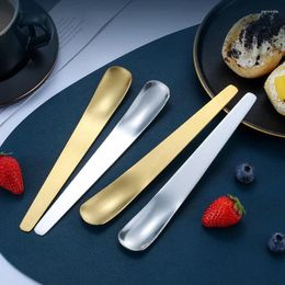 Spoons 1Pc Coffee Spoon Stainless Steel Flat For Dessert Small Scoop Bar Creative Ice Cream Kitchen Tableware