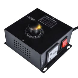 10000W AC Variable Speed Controller 120V-220V 15A, Fan Speed Controlle Motor Speed Controller For Electric Motor EU Plug