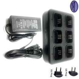 Chargers Multifunctional AC/DC Adapter 6Way Rapid Charger For Motorola CP200 EP450 CP040 CP140 CP180 DP1400 GP3688 PR400 DEP450 Radio