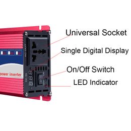 Pure Sine Wave Inverter 12V-60V To AC 220V 110V 1600W 2200W 3000W Voltage Transformer Power Converter Solar Inverter LED Display