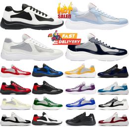 2024 Designer Americas Cup Men Casual Runner Women Sports Low Sneakers Shoes Men black white Rubber Sole Fabric Patent Leather Wholesale Discount Trainers