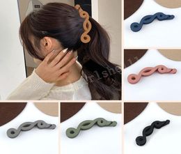 Frosted Hair Clips Solid Color Banana Clip Women039s Hair Accessories Fashion Ponytail Barrettes Hair Claws Hairpins9769020