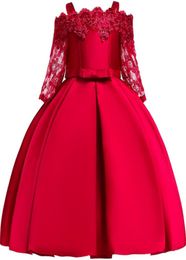 Sequin Satin Girls dress Flare Sleeve Christmas Dress for girls Pageant Tulle kids girls princess party dress8338832