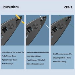 CFS-2 CFS-3 Two-port Three-port Fibre Optical Stripper Pliers Leather Wire Cable Coating Stripping Hand Tools For Electrician