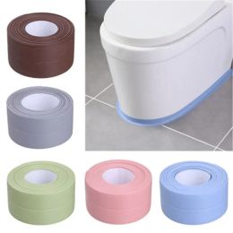 Bathroom Shower Sealing Tape Sink Bath White Pvc Self Adhesive Waterproof Wall Sticker For Bathroom Kitchen Caulk Sealing Strips