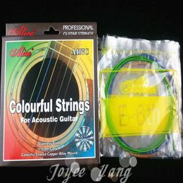 Alice A407C Colourful Coated Copper Alloy Wound Acoustic Guitar Strings 1st6th Strings 2887037