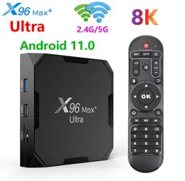 X96 Max Ultra Android 110 tv box Amlogic S905X4 24G5G WiFi 8K H265 HEVC Set TopBox Media Player Support Micro SD Card X96MAX2030200