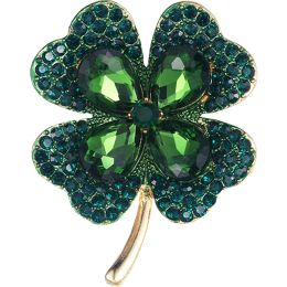 Four Leaf Brooch Decorative Pin Gifts Friends Female Clothes Women Hats St Patricks Day Accessories Crystal Jewellery Turtle
