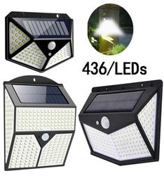 436 LED Solar Lamp PIR Motion Sensor Wall Light Outdoor Waterproof Yard Security Lamps LEAD Lights for Garden Decoration5861710