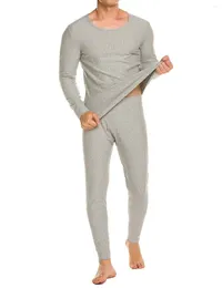 Men's Thermal Underwear Long Fleece Lined Winter Base Layering Set