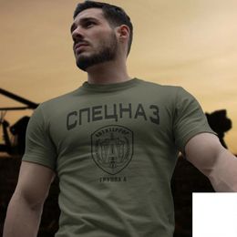 Russia Spetsnaz Group Men TShirt Russian Special Forces AntiTerror Squad SWAT Shirts Size S3XL 240409