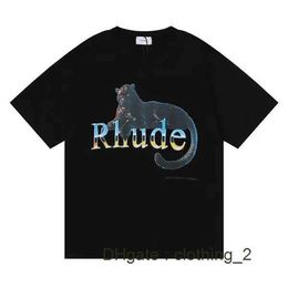 rhude shirt short sleeves designer mens shirts shorts women sweatpants hight quality clothes summer luxury cotton letter printing tops beach style tees KYLW