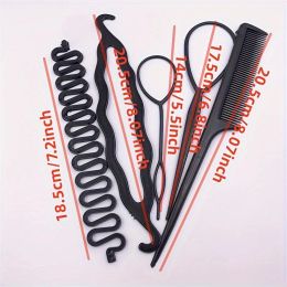 5pcs/set Professional Hair Styling Set - Includes Bun Maker and DIY Hair Accessories for Perfect Braiding and Styling