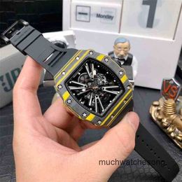 RichardMiler Luxury Wristwatches Automatic Chronograph Swiss technology 35-02 Automatic Carbon Fiber Shell Hollow Tape Men Swiss Movement Wristwatches 8D2G