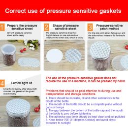 200Pcs/set Self-adhesive Foam Pressure Sensitive Seal Cap Lining Tamper Resistant Seals Liner For Cosmetic Jar Bottle Pot